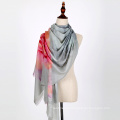 Fashion high quality floral pattern digital printing silk scarves